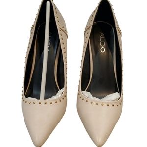 Aldo beige leather heels